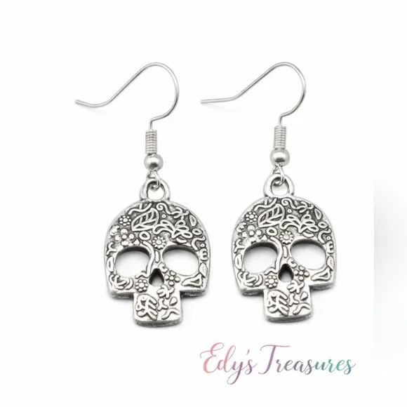 3pc Sugar Skull Jewelry Bundle Set NWOT - Picture 2 of 4